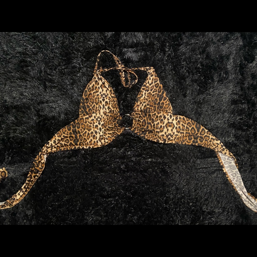 Cheetah print wrap crop top